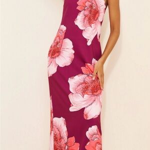 BHLDN Berry Floral Maxi Dress